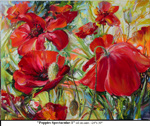 Poppies Spectacular-1, Oil on Canvas